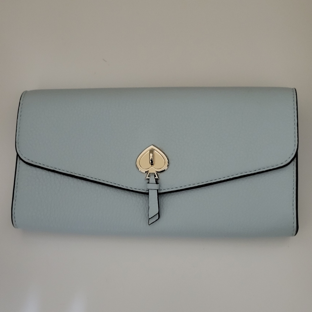 Katie spade large slim flap wallet